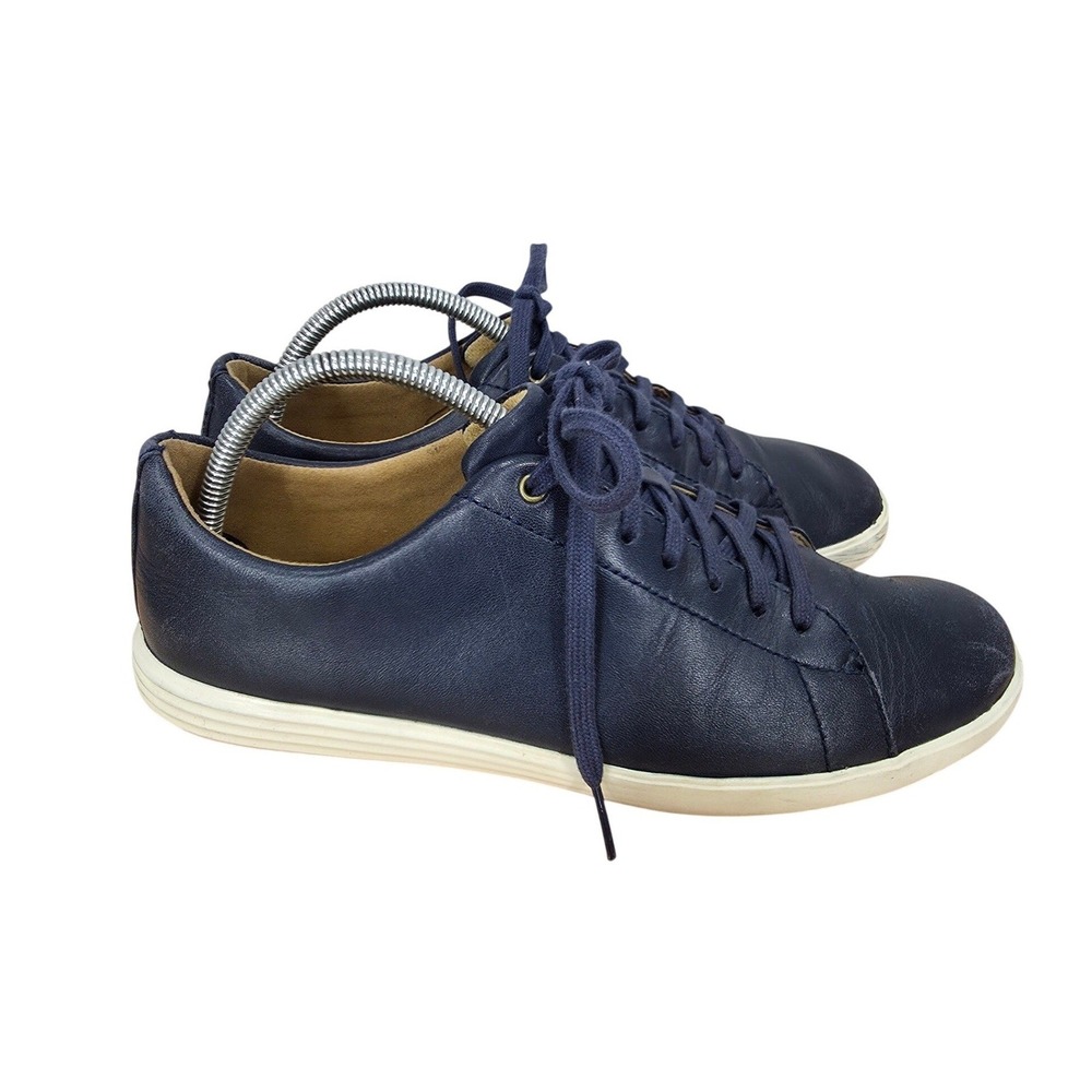 Cole Haan Grand Crosscourt Sneakers Mens 8.5 Wide Blue Leather Oxford C26522